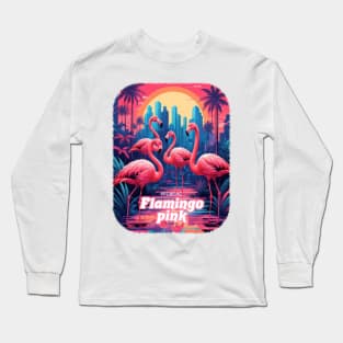 Flamingo Pink Long Sleeve T-Shirt